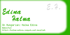 edina halma business card